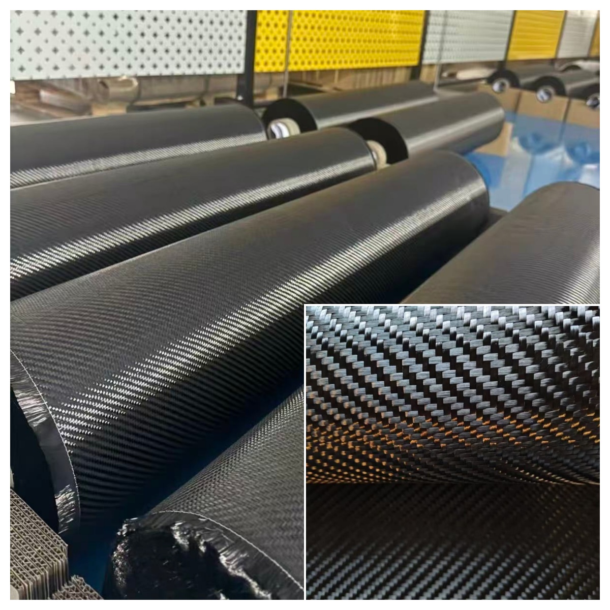 Crepe Pan Carbon - [Grado A] Tessuto in Fibra di