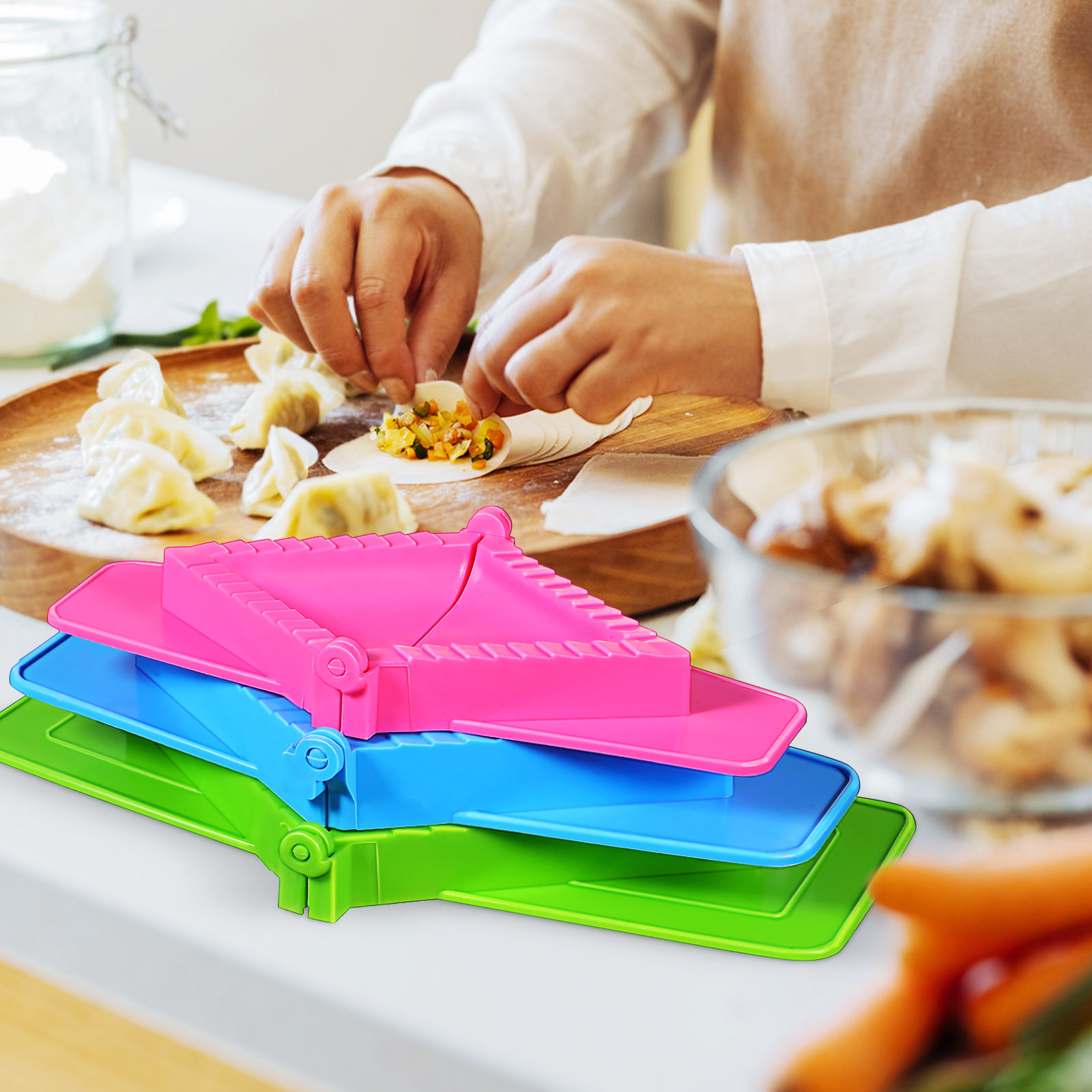 Dumpling Press Set - Set di 3 Stampi per Ravioli